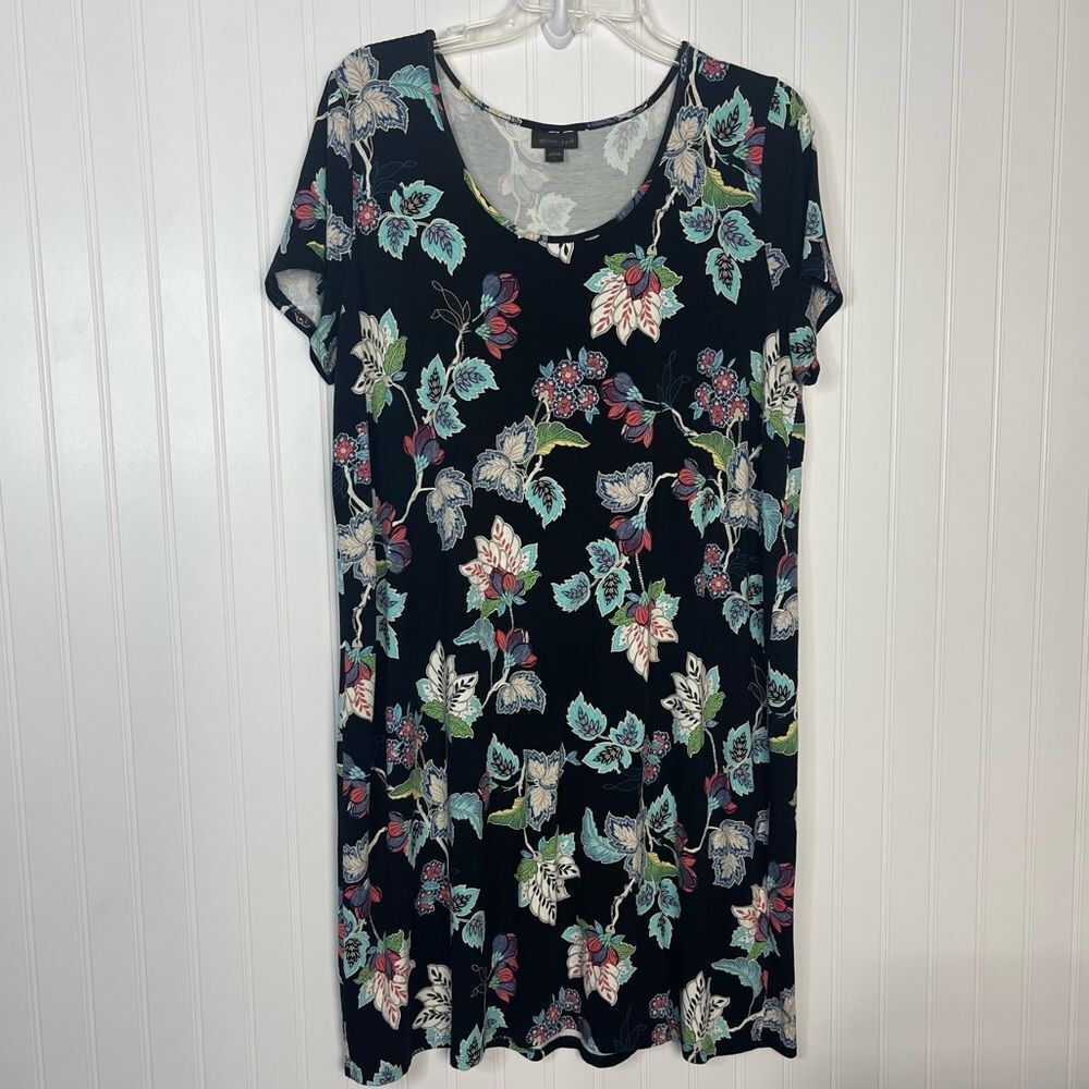 J. Jill Black Floral Dress